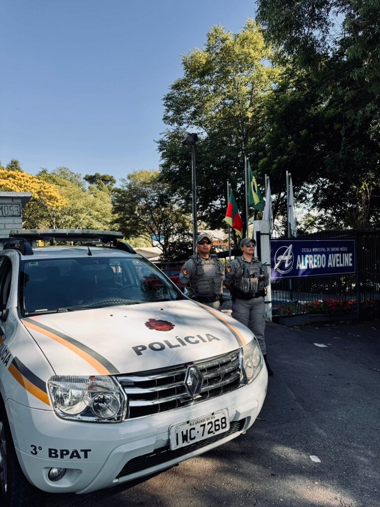 Divulgação Brigada Militar - Policiamento vai ocorrer durante todo o ano letivo