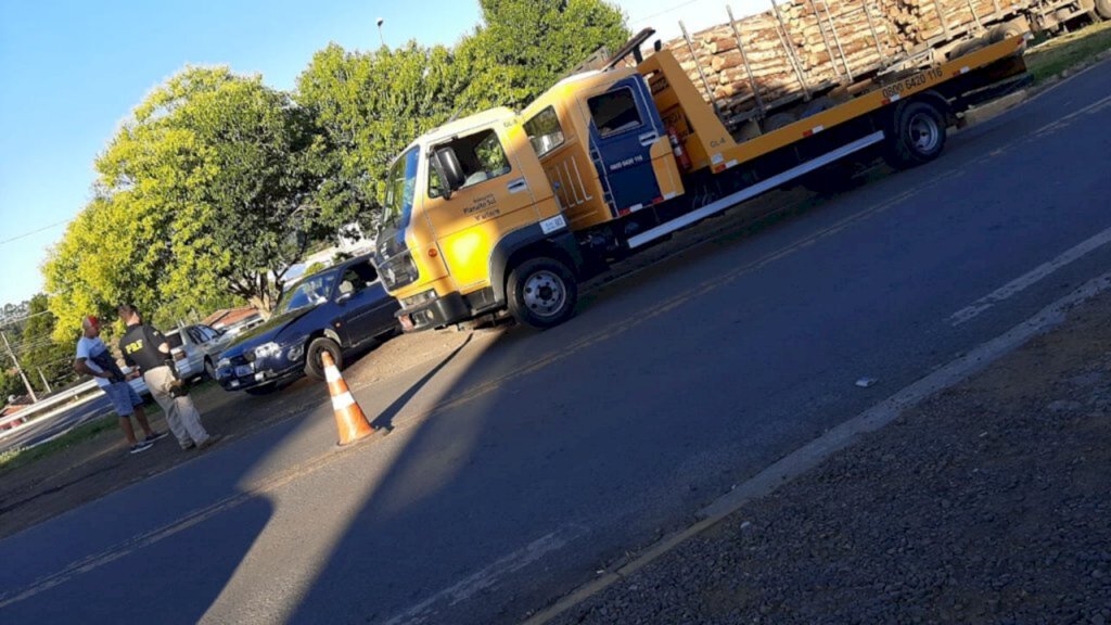 Mais uma colisão na marginal da BR 116 em Correia Pinto