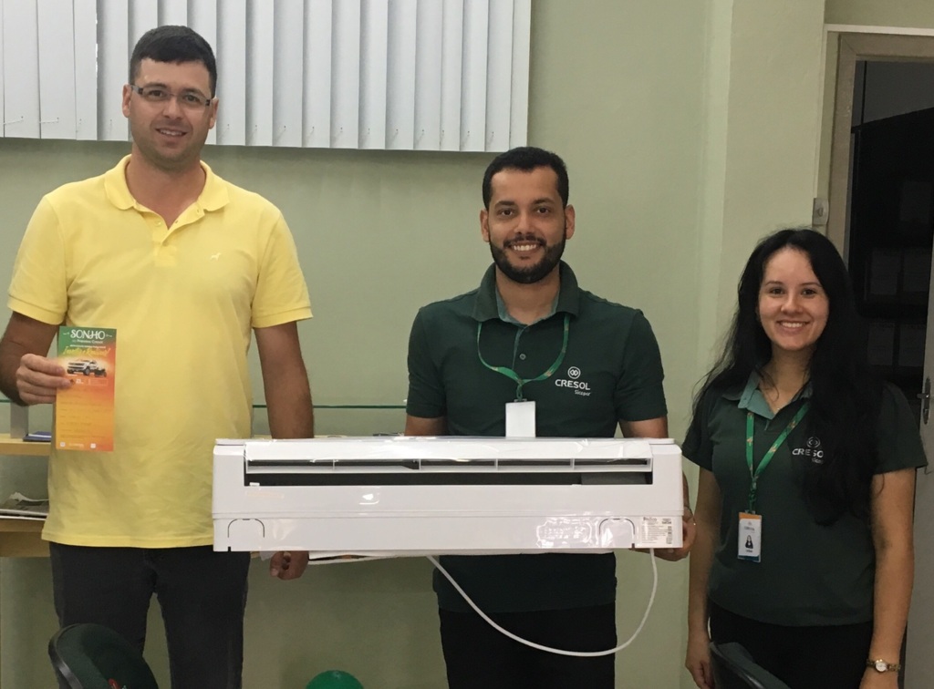 3º ganhador da Campanha Sonhos de Prêmios Cresol