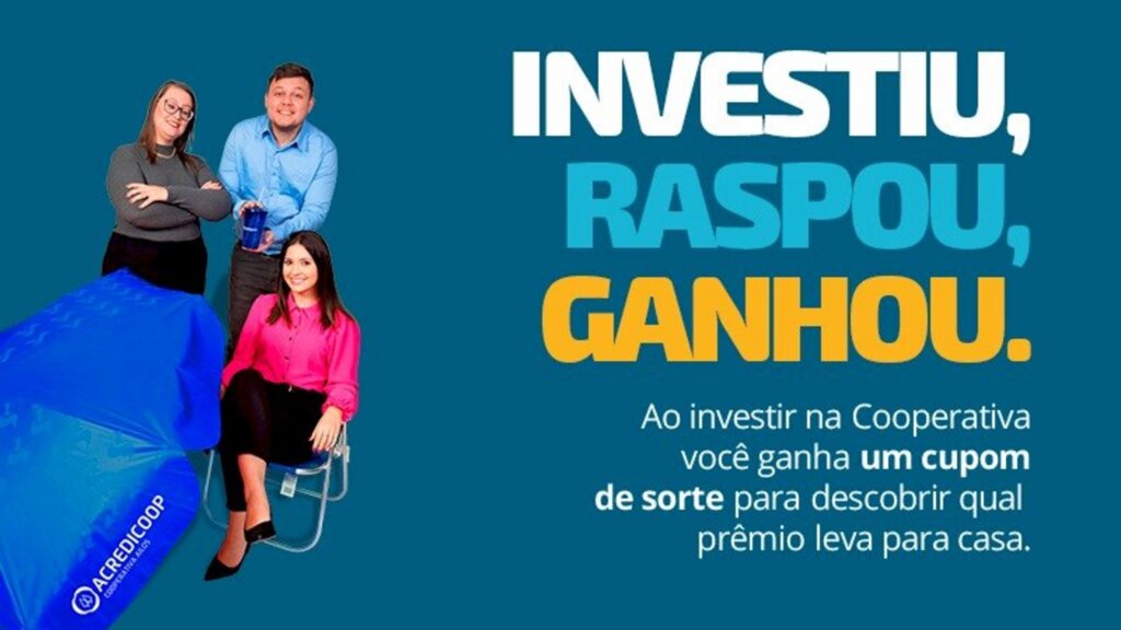 Acredicoop lança campanha Investiu, Raspou, Ganhou!