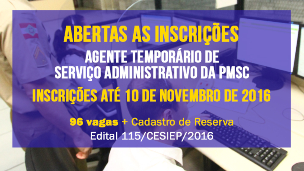 Processo Seletivo para Agente Temporário de Serviço Administrativo da Polícia