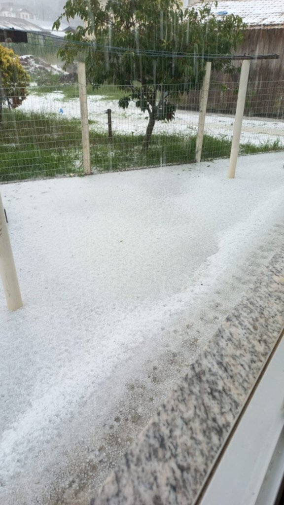 Temporal de granizo atinge Urupema