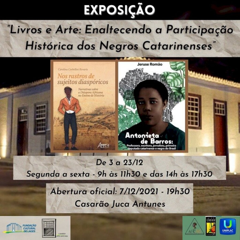 Casarão Juca Antunes: exposição apresentará participação histórica dos negros catarinenses