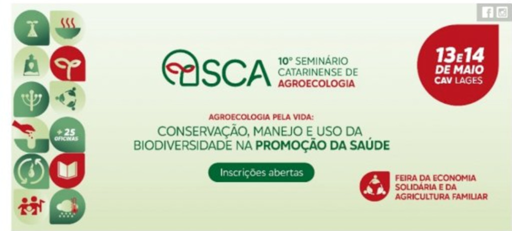 Lages sediará Seminário Catarinense de Agroecologia, nos dias 13 e 14 de maio