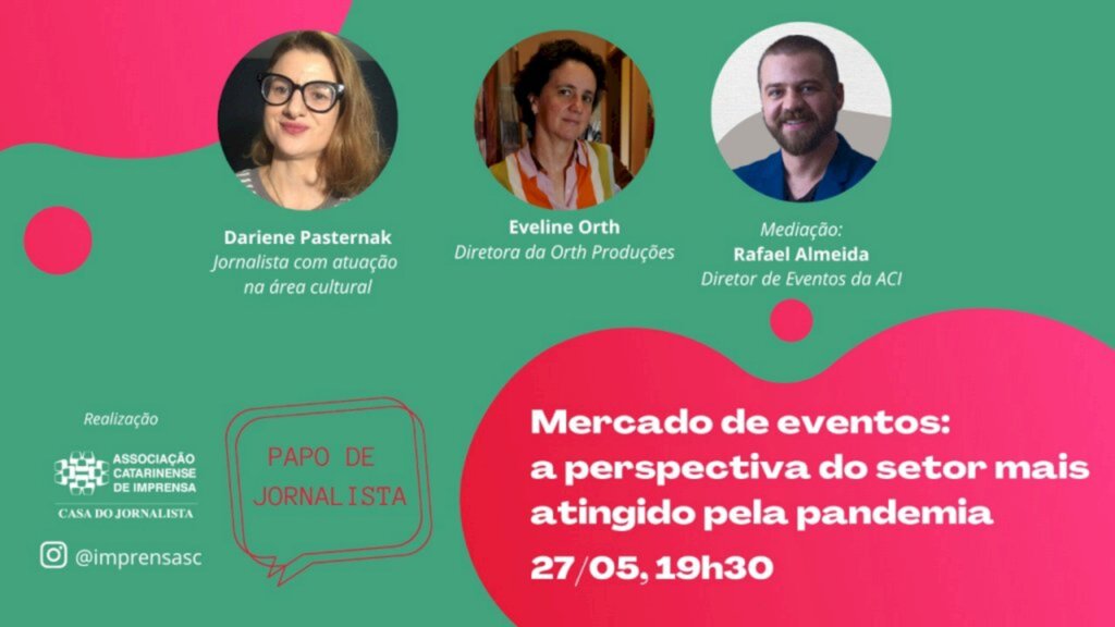 Perspectiva para o mercado de eventos é assunto do Papo de Jornalista desta quinta-feira (27)