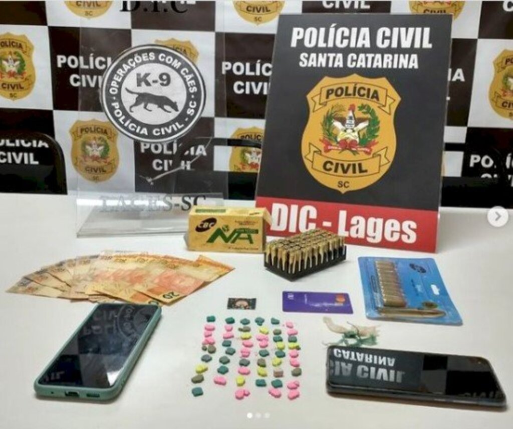Polícia Civil prende casal pelos crimes de tráfico de drogas e posse ilegal de munição