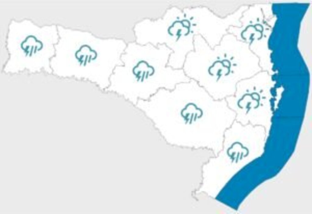 Depois dos dias de muito calor, frente fria chega a Santa Catarina