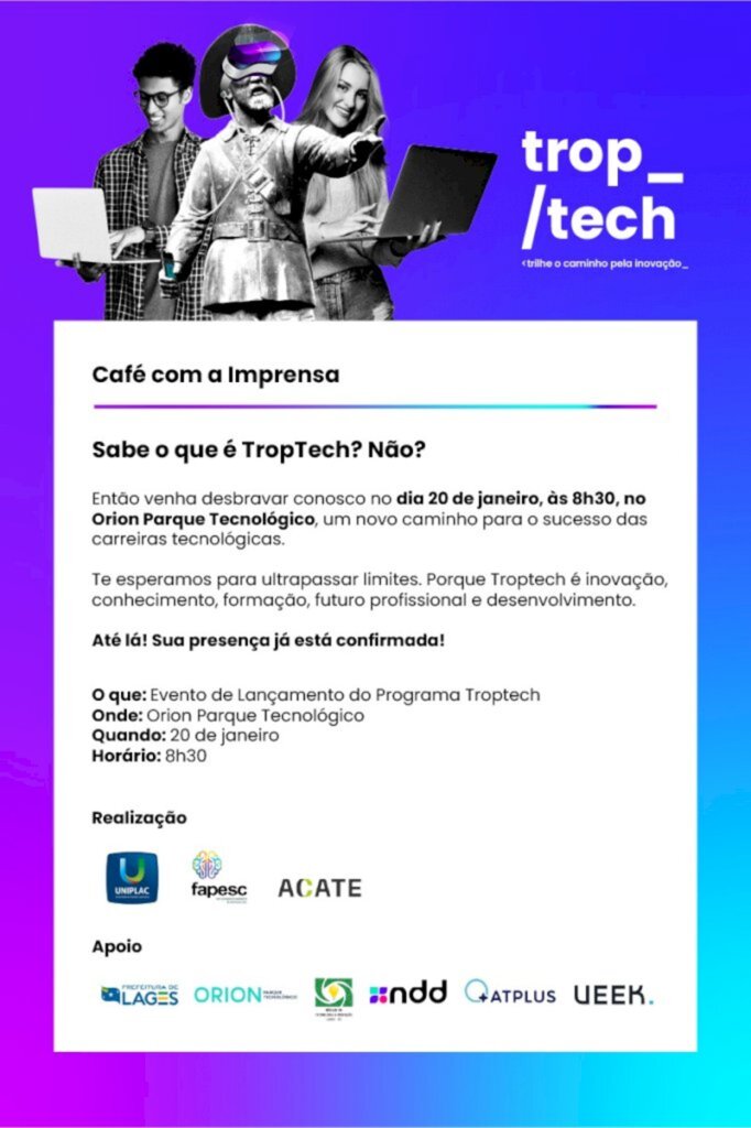 TropTech chega para ultrapassar os limites rumo a um novo caminho para o sucesso das carreiras tecnológicas