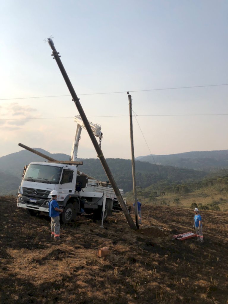 Queimadas no campo causam danos à rede elétrica