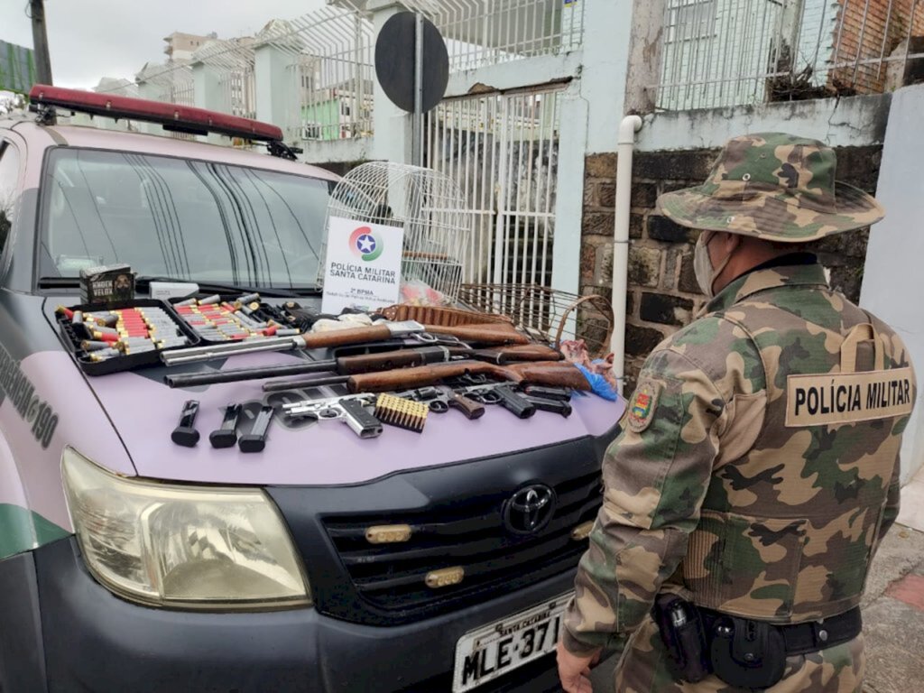 Ambiental de Lages apreende armas, munição e animais silvestresa abatidos