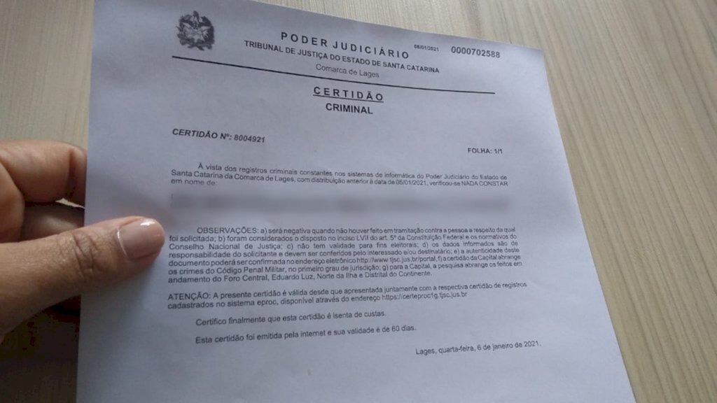 Exigência para muitos concursos, PJSC disponibiliza certidão negativa militar online