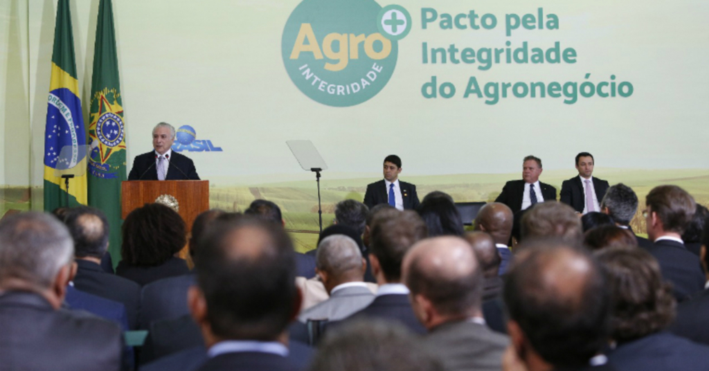 Agro+ Integridade vai aumentar a eficiência do agronegócio brasileiro, diz Temer
