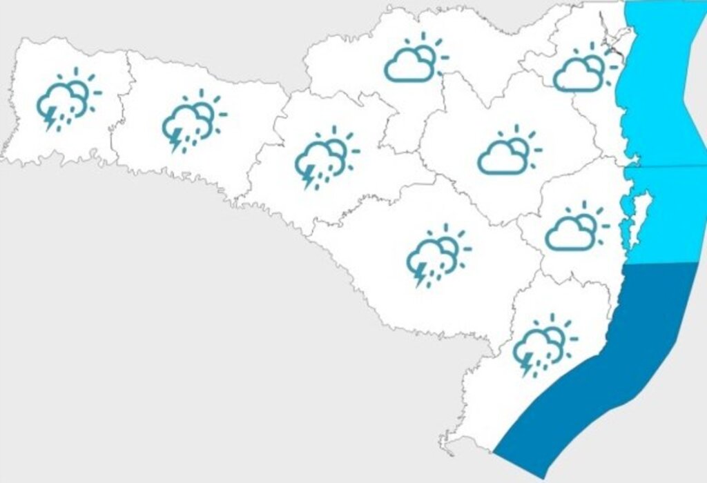 Nova frente fria mudará o tempo em Santa Catarina