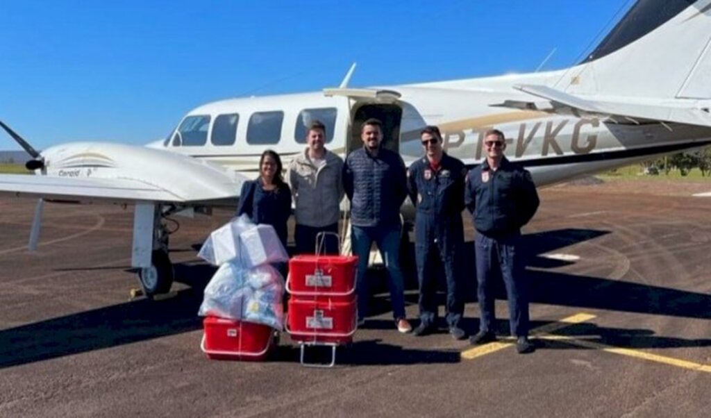 Órgãos captados em São Miguel do Oeste são levados de avião para Florianópolis