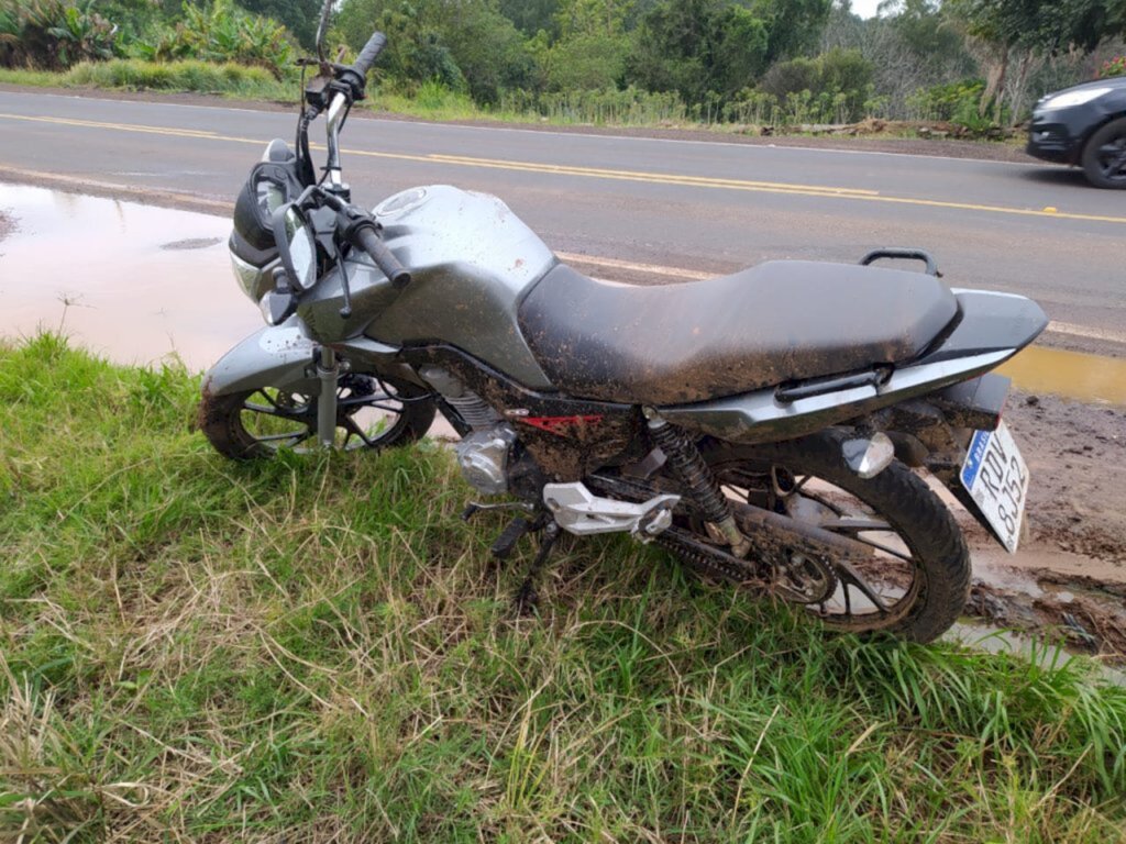 Motociclista ferido em colisão com automóvel na SC-163