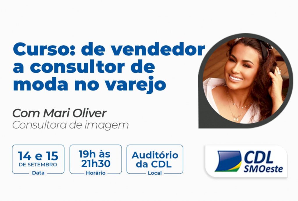 Inscrições abertas para o Curso de Vendedor a Consultor de Moda