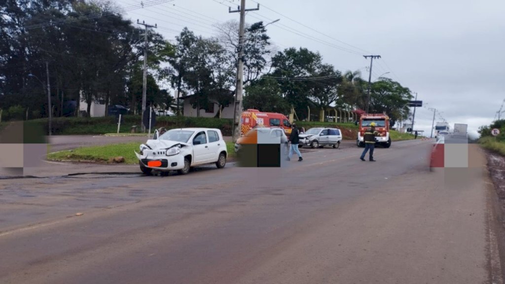 Acidente de trânsito é registrada na SC 163