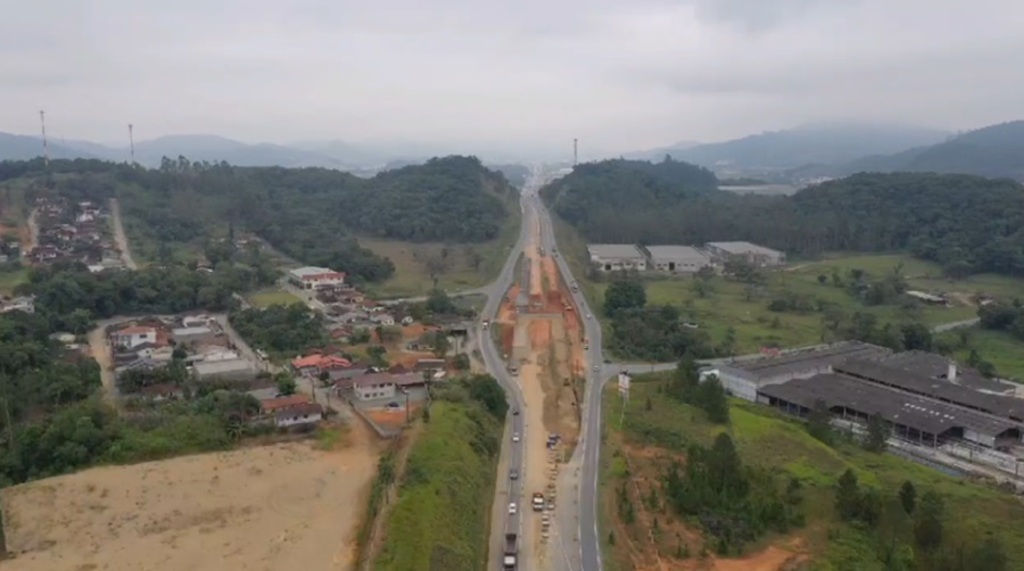 Obra de duplicação da rodovia (Foto: Divulgação) - 
