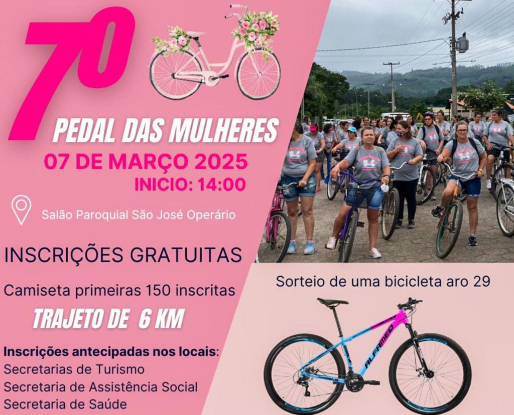 VEM AÍ O 7º PEDAL DAS MULHERES EM MAMPITUBA