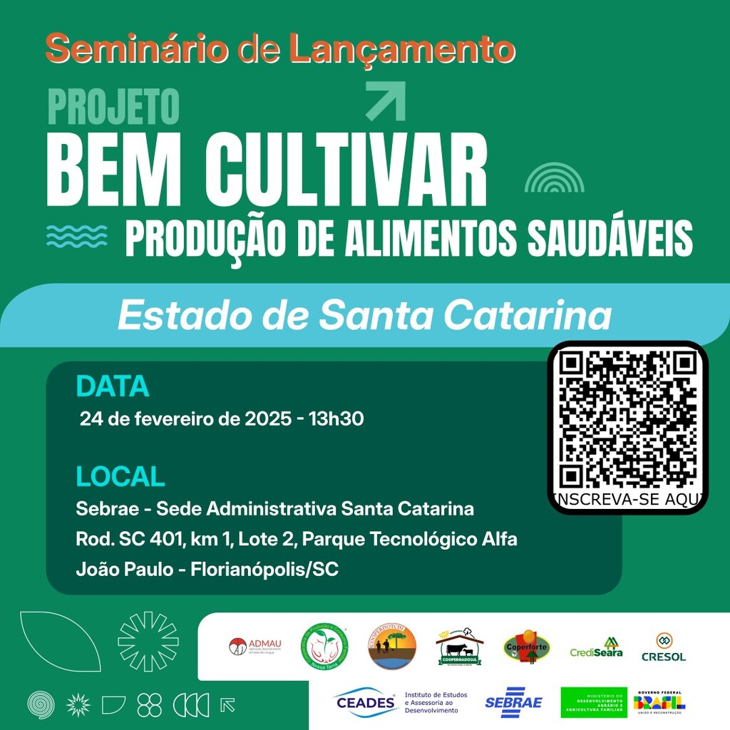 Sebrae e governo federal lançam projeto para gerar renda e emprego no campo