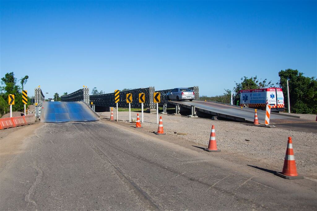 Prevista para ser entregue em março, construção de nova ponte na RSC-287 ainda não começou