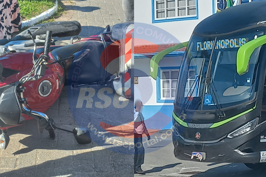 Foto: Equipe RSC Portal - Colisão entre dois veículos no centro de Garopaba