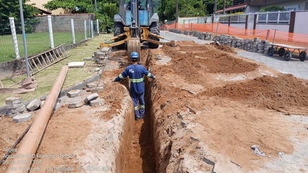 Obras de esgoto em São Francisco do Sul retomadas para ampliar cobertura