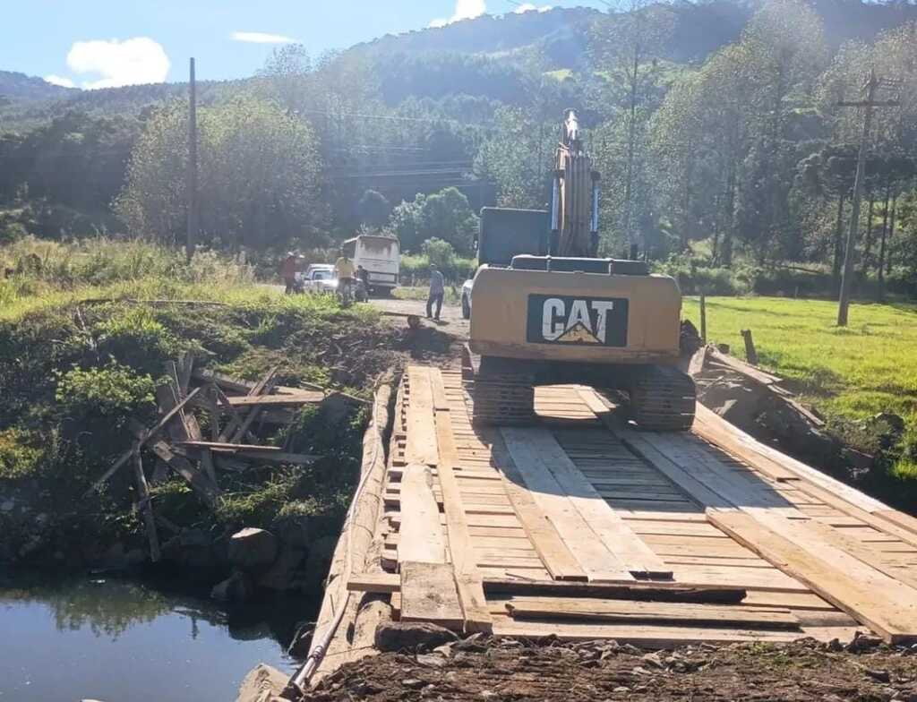 Ponte liberada entre Vargem e Abdon Batista, na SC 452