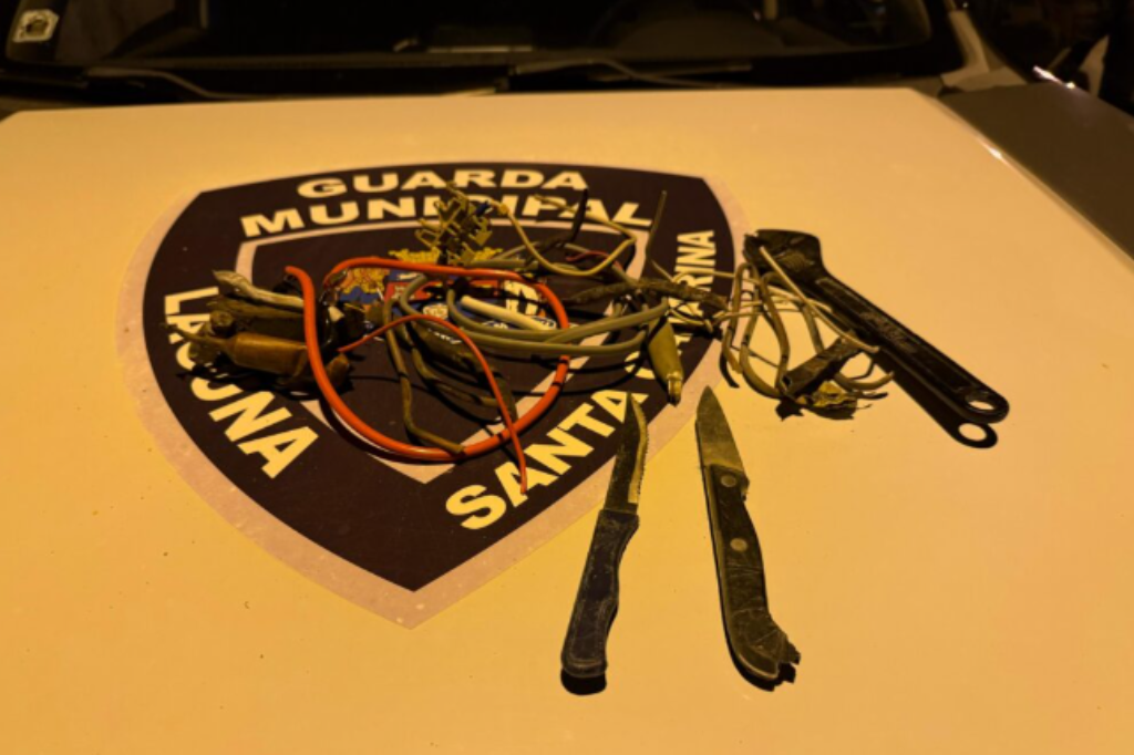 Imagem reprodução Agora Laguna - Homem é preso em flagrante durante força-tarefa