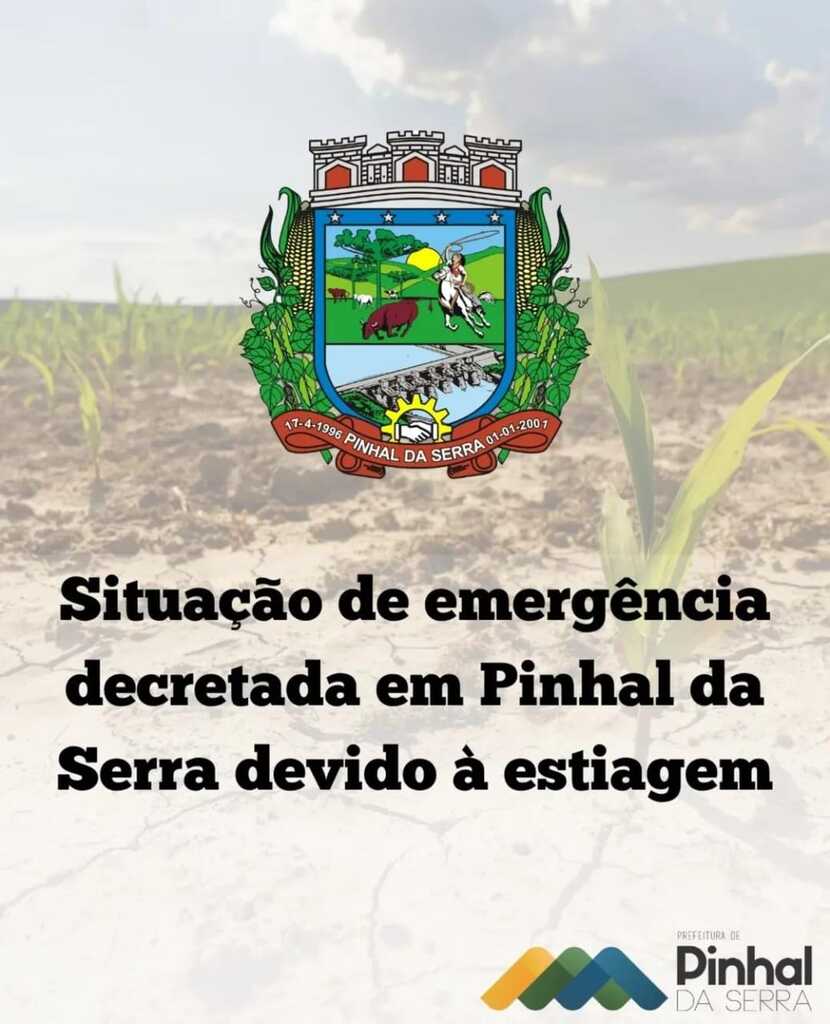 Prefeitura de Pinhal da Serra decreta Situação de Emergência devido a estiagem