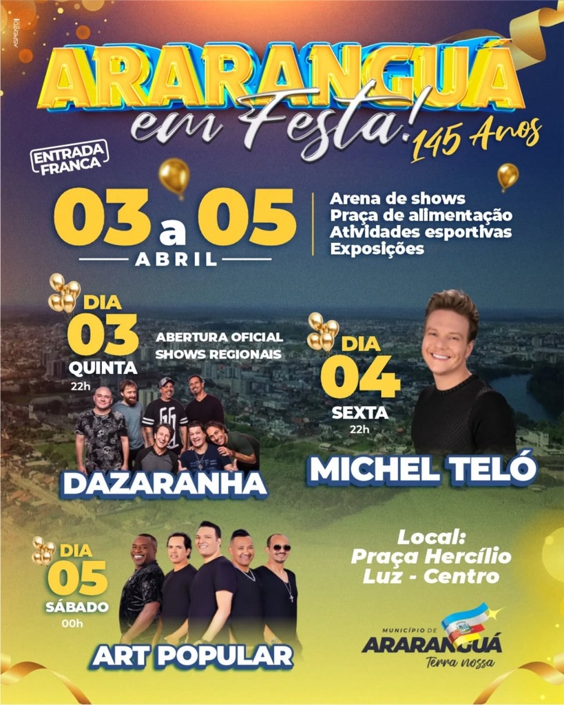 ARARANGUÁ EM FESTA – 3ª EDIÇÃO!