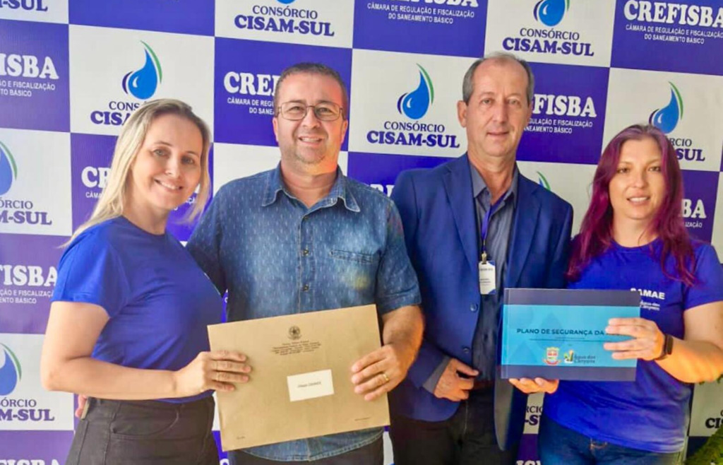 SAMAE ÁGUA DOS CANYONS  RECEBE OFICIALMENTE O PLANO  DE SEGURANÇA DA ÁGUA EM PRAIA GRANDE