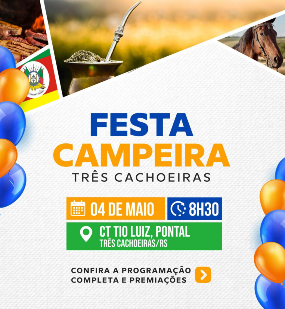 TRÊS CACHOEIRAS CELEBRA 37 ANOS COM FESTA CAMPEIRA NO CT TIO LUIZ