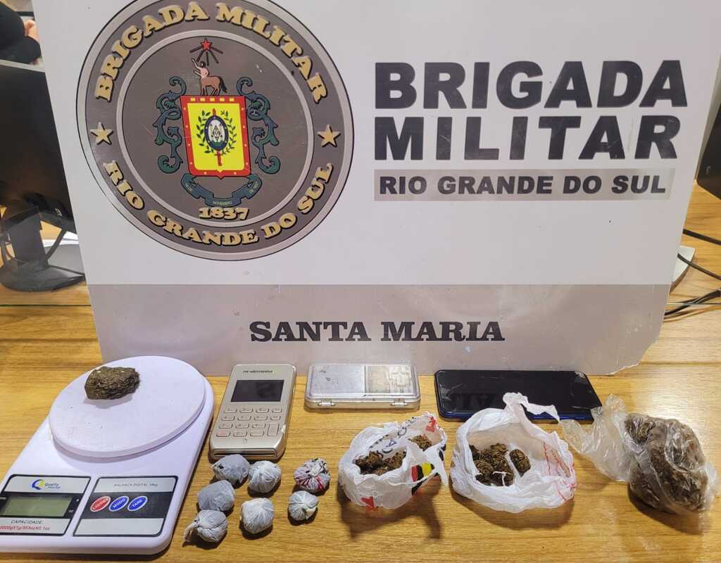 Adolescente de 16 anos é apreendido por tráfico de drogas pela Brigada Militar em Santa Maria