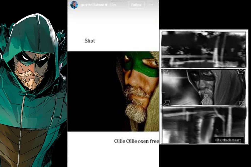 Garrett Dillahunt (Instagram) - DC Comics - Prints Do stories do ator/Como o arqueiro verde é nos quadrinhos