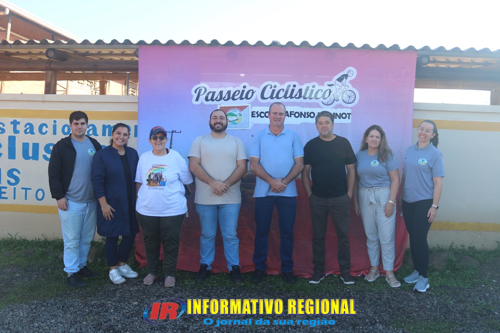 EMEF AFONSO BEDINOT PROMOVEU EM MAMPITUBA O 1º PASSEIO CICLÍSTICO