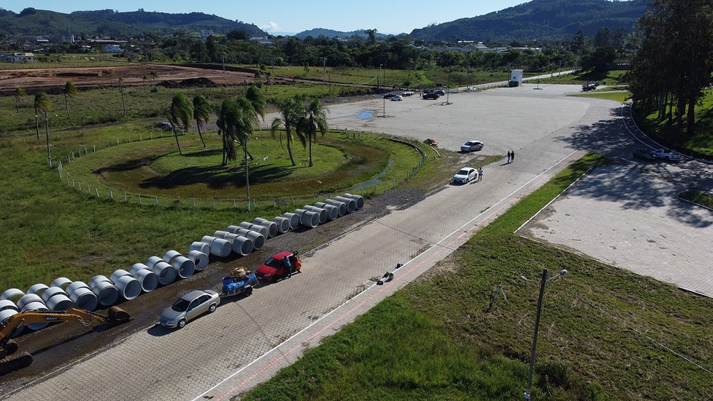 SANTA ROSA DO SUL INICIA OBRAS DE DRENAGEM NO PARQUE DE EVENTOS DA POLVILHANA