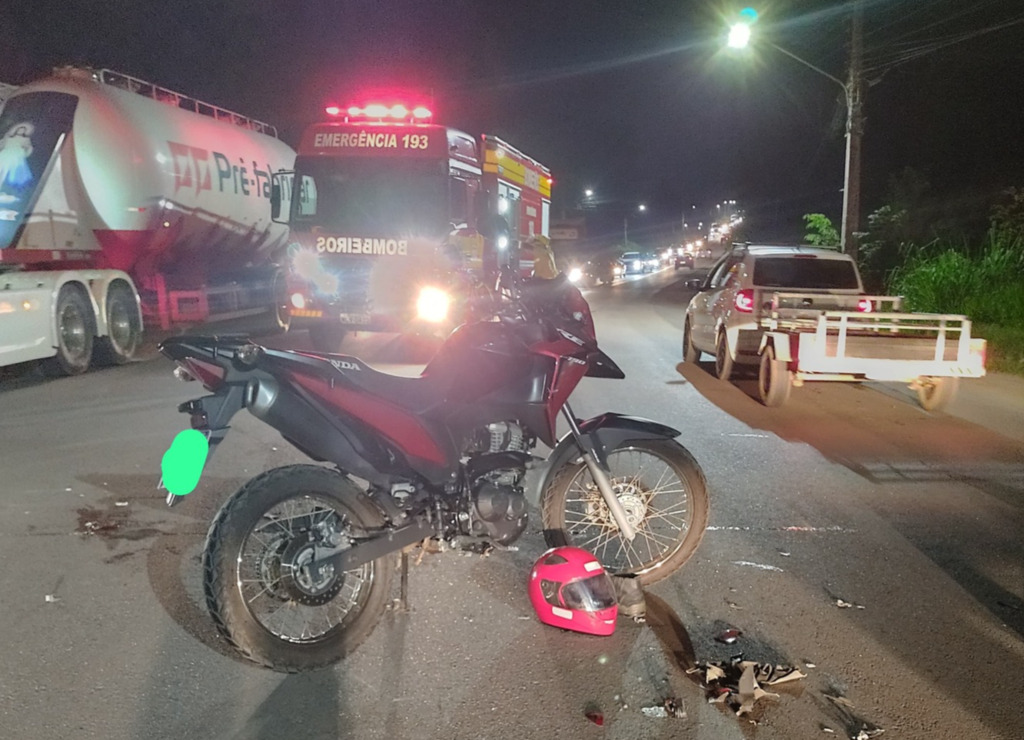 Motociclista fica ferido após colisão com carro na SC-350, em Ituporanga