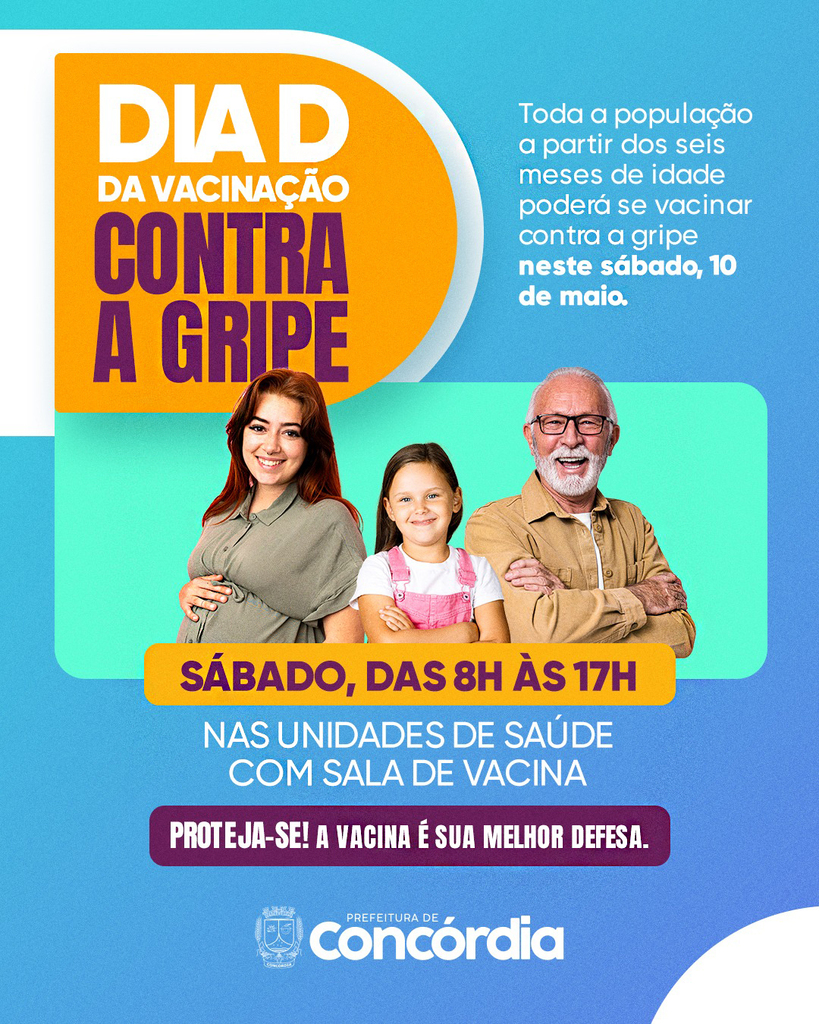 Vacina da gripe disponível para toda população neste sábado no Dia D