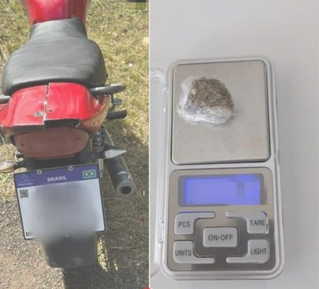 Homem é preso por conduzir motocicleta com placa de plástico e adulterada em Luzerna