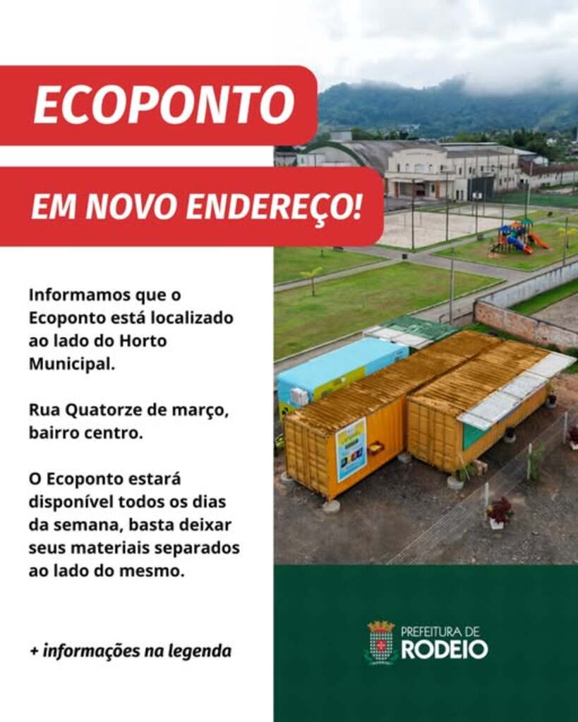 NOVO ENDEREÇO NO ECOPONTO!