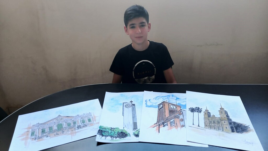 Jovem de Bagé se destaca na arte da caricatura