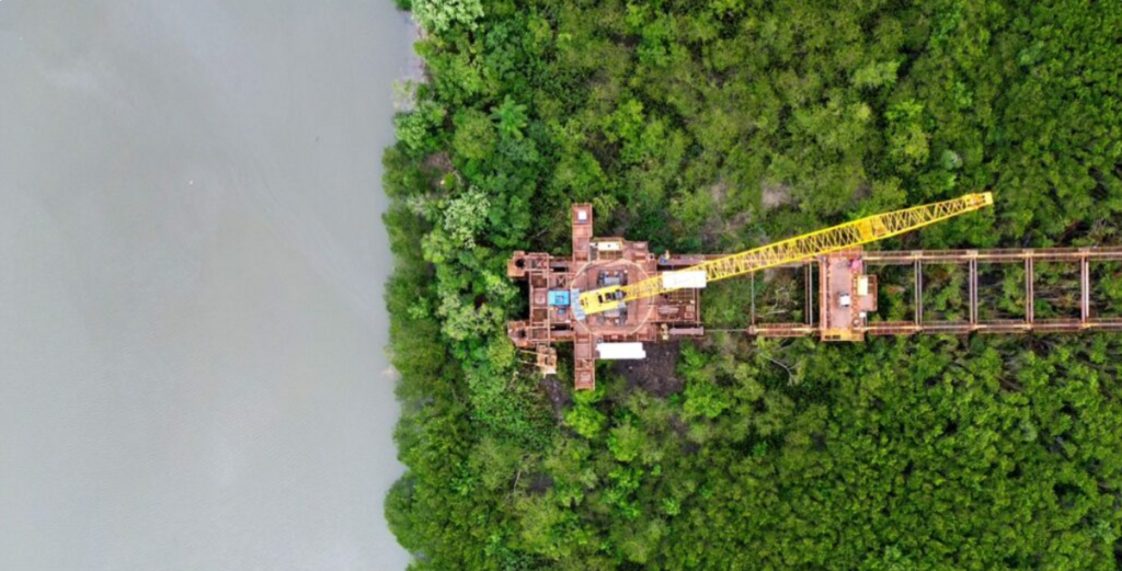 Ponte Joinville alcança o Rio Cachoeira e entra em nova fase da obra