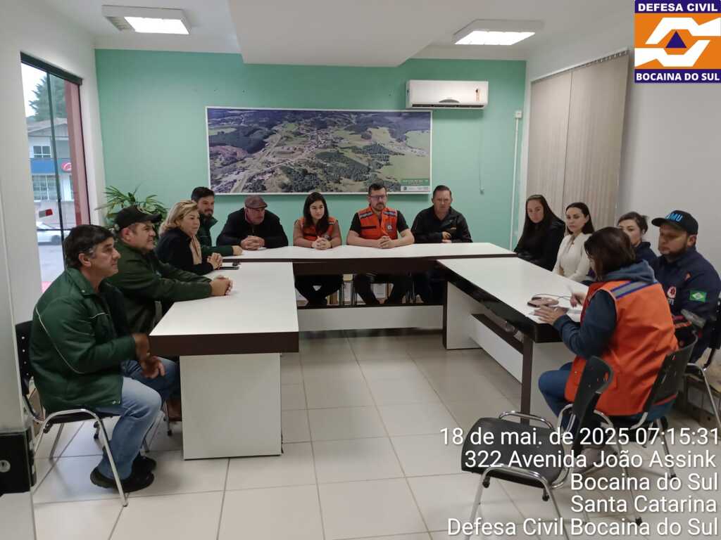 Bocaina do Sul participa do 1º Simulado Geral de Gestão de Desastres em Santa Catarina