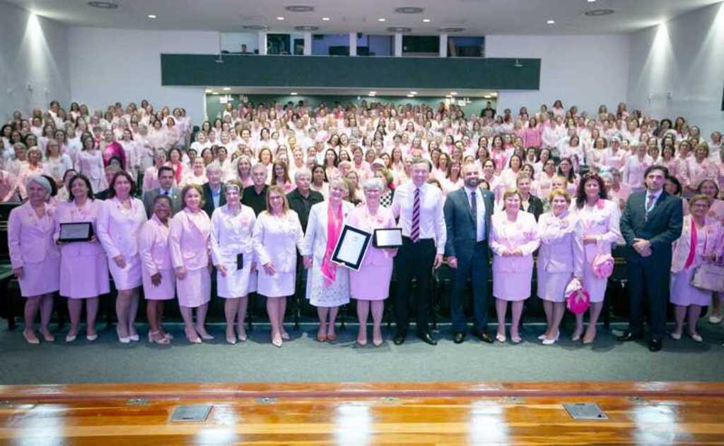 Napoleão homenageia Redes Femininas de Combate ao Câncer de SC