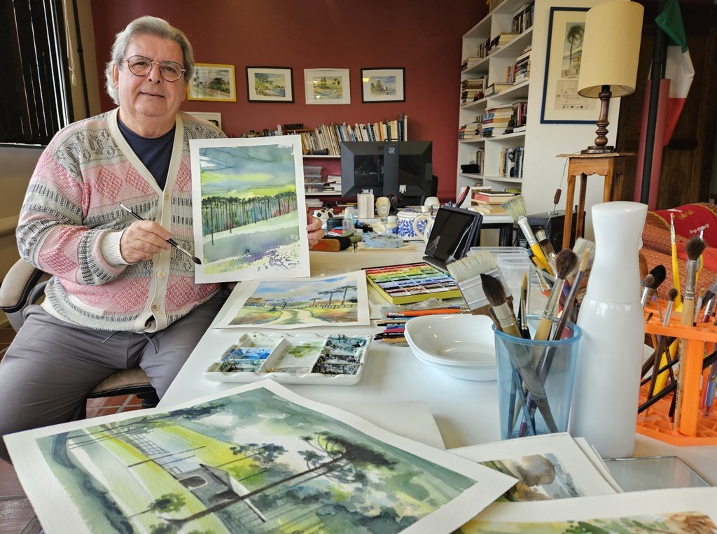 Villa Francioni apresenta em julho exposição de aquarelas de Dante Mendonça