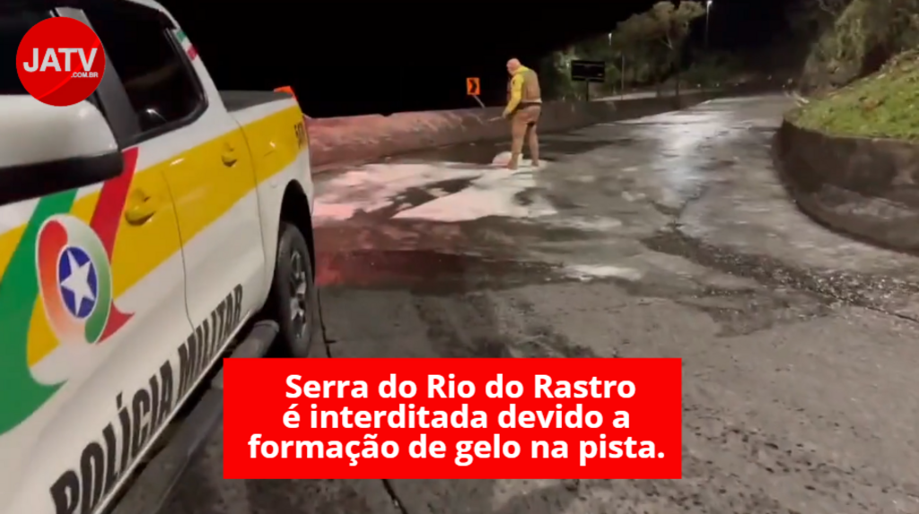 Serra do Rio do Rastro é Interditada por Formação de Gelo na Pista
