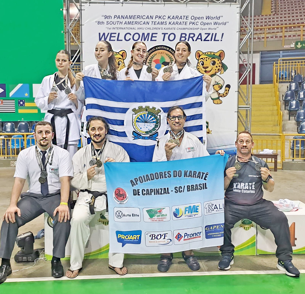 Capinzal brilha no Pan-Americano de Karatê e conquista 19 medalhas em Fortaleza