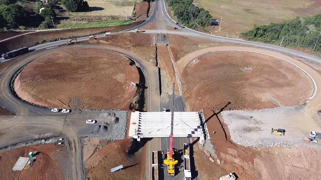 Avança a construção do elevado entre as BRs 282 e 158 em Maravilha