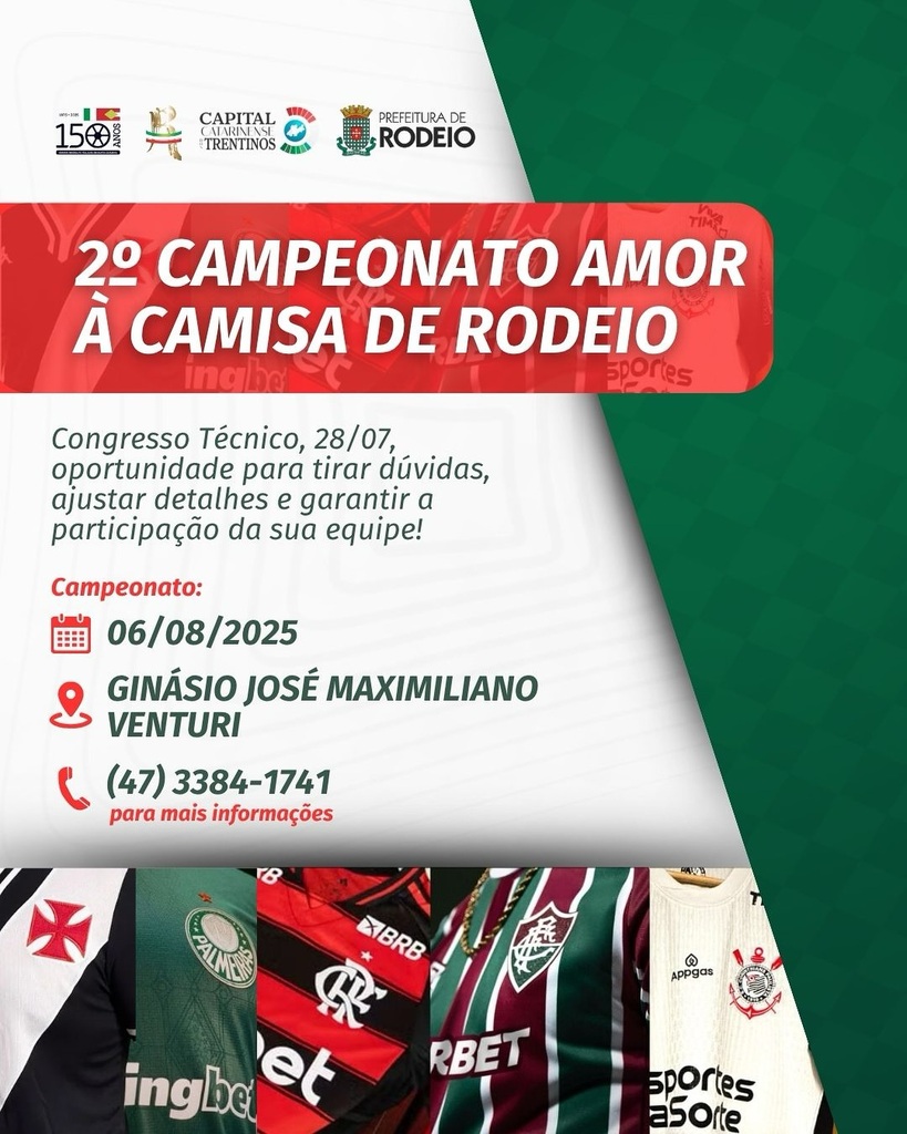 VEM AÍ O 2º CAMPEONATO AMOR À CAMISA DE RODEIO!